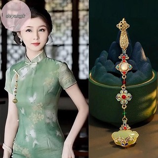 Deyangk Nữ Hanfu Vintage Trang Trí Tinh Tế Trang Trí Niche Thiết Kế Thanh Lịch Retro Sườn Xám Phụ Kiện VN