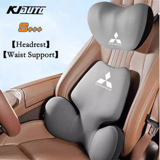 Cập nhật Mitsubishi XForce [Hỗ trợ tựa đầu & thắt lưng] Bộ nhớ Cotton Gối cổ tự động Hỗ trợ thắt lưng Có thể tháo rời có thể giặt được cho phụ kiện X-Force RalliArt