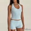 Quần Short in sọc nữ thường ngày eo thấp Slim Fit Lounge Quần ngắn đi chơi