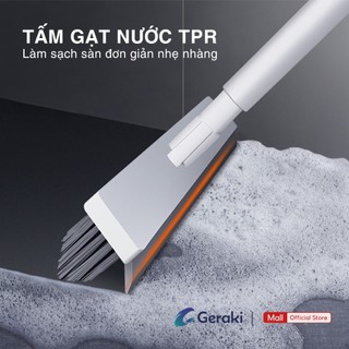 Cây chà sàn đa năng 2 trong 1 Geraki S3, chổi cọ sàn và gạt nước - chính hãng