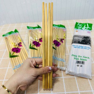 Combo 10 đôi đũa tre không hoá chất giá sỉ - Trường An VN