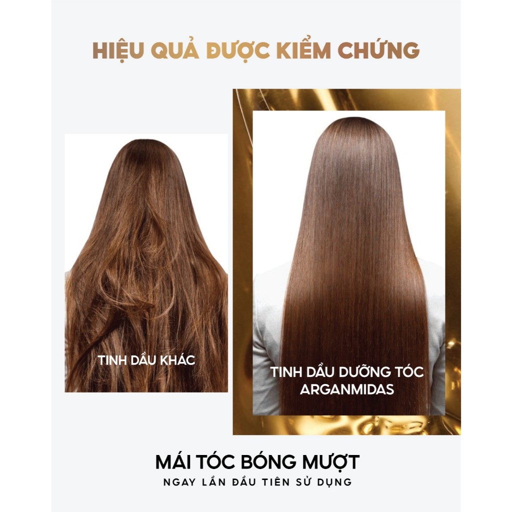 Ảnh Tinh dầu dưỡng tóc Arganmidas Argan Oil phục hồi sâu tóc hư tổn khô xơ giảm chẻ ngọn gãy rụng - 50ml 4