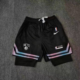 Quần short bóng rổ 2 lớp lót dưới gối phong cách Lakers X8L6
