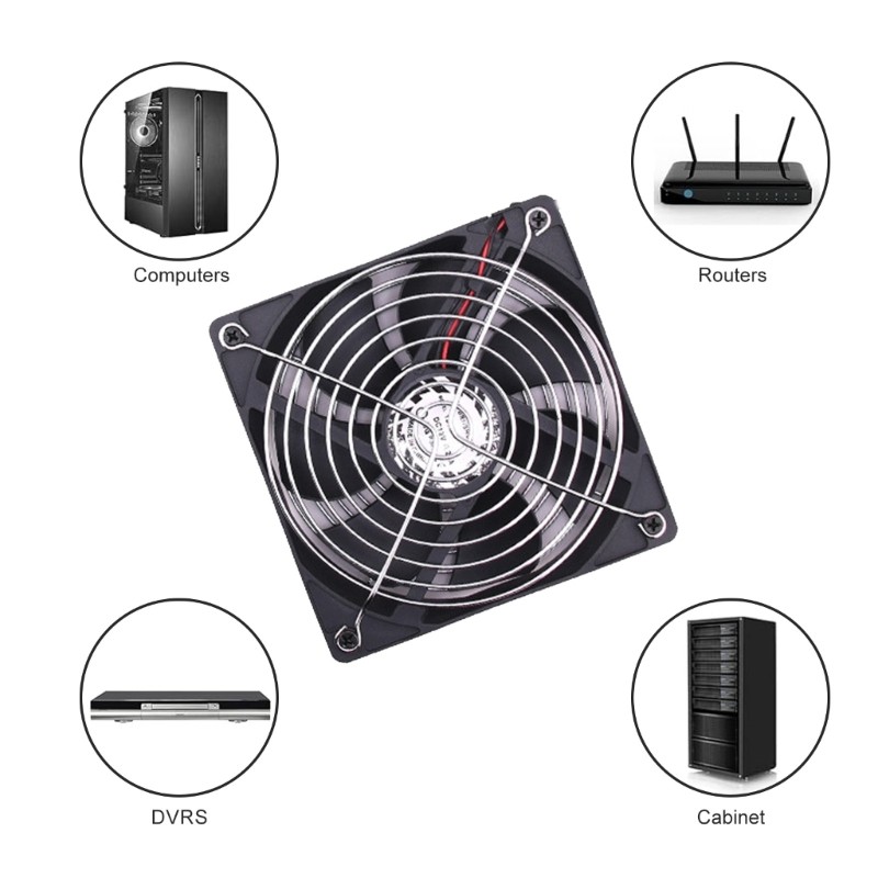 Cinna Có Thể Điều Chỉnh Tốc Độ 120mm 220V 240V Quạt 2750RPM Ốp Lưng Quạt Để Làm Mát PC Và Laptop