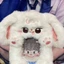 Hộp đựng thẻ ảnh ESSENCEH, Thỏ / Chó / Mèo Thỏ tai to / Border Collie Photocard, Phim hoạt hình đa chức năng sang trọng Hình ảnh thần tượng Vỏ bảo vệ Quà tặng