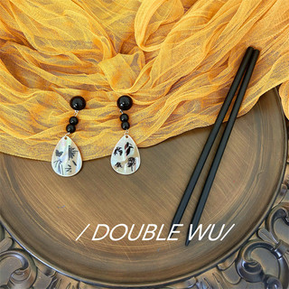 1 Cặp Kẹp Tóc Phong Cách Trung Quốc Mới, Hoá Tiết Hoa, Phụ Kiện Hanfu