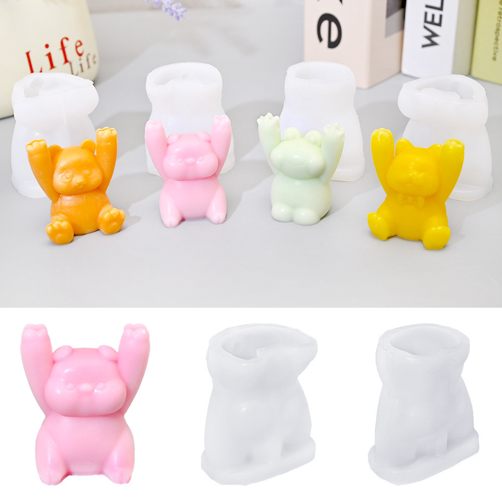 Diy Dễ Thương Tay Nuôi Động Vật Khuôn Silicon Trang Trí Thạch Cao Khuôn Trang Trí Bánh Khuôn Dụng Cụ Nướng Bánh