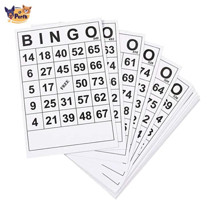 Bộ 60 Thẻ Bingo Lớn Dễ Đọc Cho Người Lớn & Trẻ Em Bingo Thẻ Trò Chơi Tờ 0 Đến 75 Chữ Số 5.9x7.1