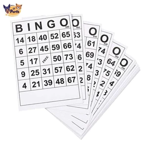 Bộ 60 Thẻ Bingo Lớn Dễ Đọc Cho Người Lớn & Trẻ Em Bingo Thẻ Trò Chơi Tờ 0 Đến 75 Chữ Số 5.9x7.1