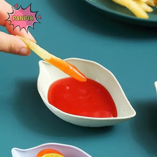 Pnpia 1 Nhà Bếp Gia Đình Rơm Lúa Mì Gia Vị Đĩa Sáng Tạo Nhựa Hình Lá Dưa Hấu Đĩa Nhỏ Bộ Đồ Ăn Nhúng Món Ăn Nhẹ Boutique
