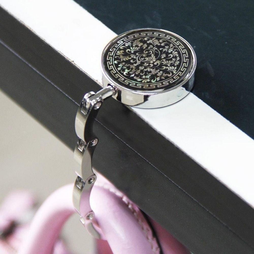 MARGREDY 1 Cái Móc Treo Túi Xách, Vintage Hoa Du Lịch Phụ Kiện Móc Bàn, Bền Tròn Di Động Giá Đỡ Ví Túi Móc