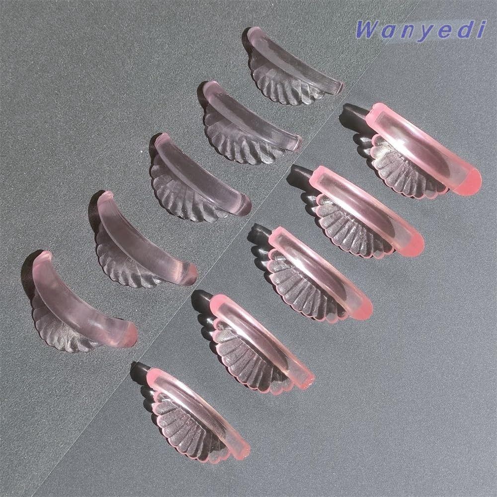 Wanyedi 5 Cặp Miếng Lót Lông Mi Silicon, Dụng Cụ Dụng Cụ Dụng Cụ Uốn Mi Có Thể Tái Sử Dụng, Nối Mi Vỏ Phong Cách Máy Uốn Mi Phụ Kiện Lông Mi Dính Mi Que Lông Mi Lông Mi