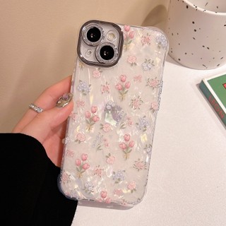 Ốp Điện Thoại Họa Tiết Vỏ Hoa Tulip Cho iPhone 17 Pro Max 17 Air 16 Plus 15 14 13 12 Bảo Vệ Toàn Diện Chống Sốc Bốn Góc Chống Rơi Bảo Vệ Vỏ Acrylic