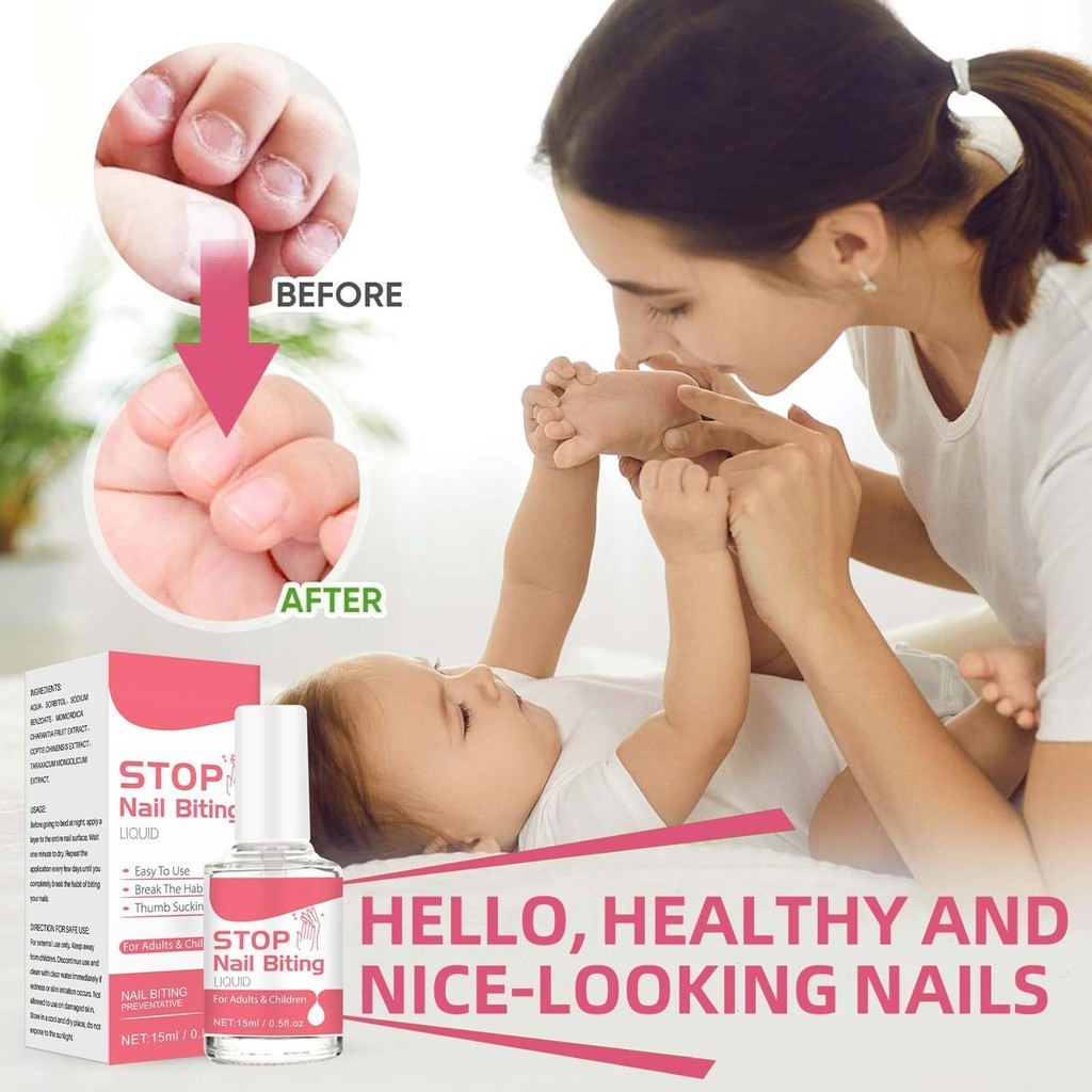 Stop Nail Biting Liquid 10ml Kid 's Bitter Tasting Nail Anti-Biting Liquid Non-Toxic Body Care Solution sonlekvn