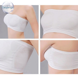 Deyangk Nữ Tube Top quây thoáng khí liền mạch co giãn Áo ngực vô hình VN