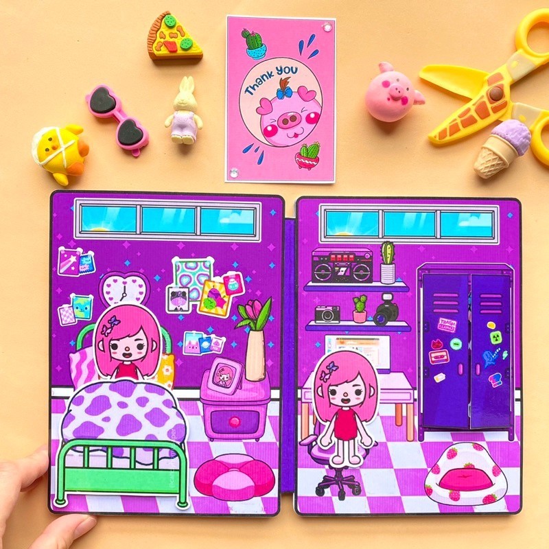 Cuốn Sách Toca Độc Đáo Chất Lượng Cao squishy giấy tự làm búp bê giấy blackpink búp bê giấy ngôi nhà búp bê ngôi nhà búp