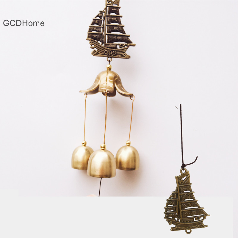 Gcdhome 1 Cổ Đồng Chuông Gió Ngoài Trời Sân Vườn Trang Trí Cuộc Sống Kim Loại Ngoài Trời Chuông Gió Trung Quốc Phương Đông May Mắn Kim Loại Trang Trí HOT