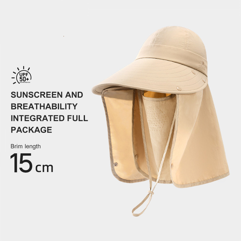 Ảnh Mũ chống nắng toàn mặt CAMEL CROWN dành cho nữ, Mũ xô có thể tháo rời Bảo hiểm toàn diện 2