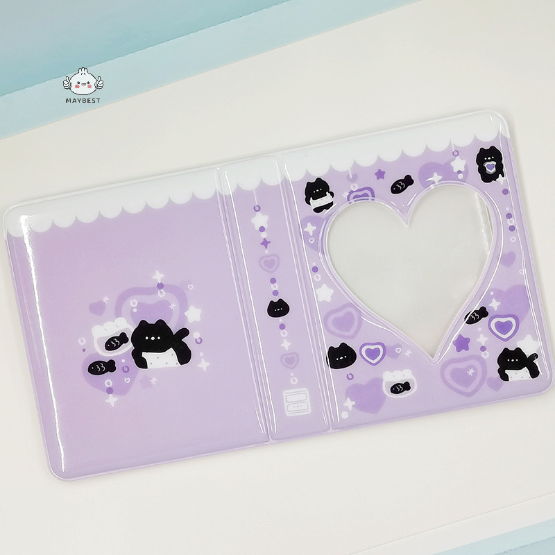 Maybest Kpop Card Binder Name Card Book Photocard Holder Album ảnh gấu dễ thương 3 Inch Trái tim tình yêu Hộp đựng hình ảnh rỗng {VN}