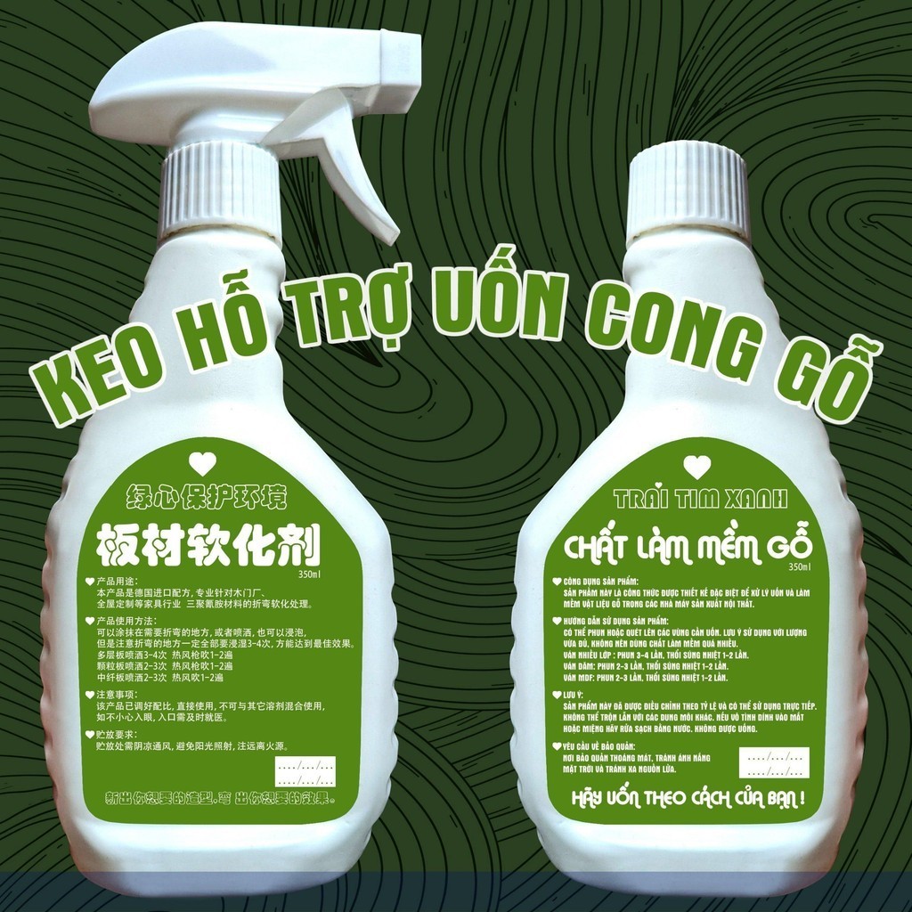 Dung dịch hỗ trợ uốn cong, chất làm mềm gỗ 330ml tiện dụng Uốn MDF -1- EMA