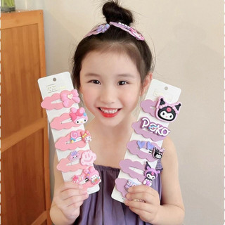 Vỉ 5 Kep Tóc Bé Gái Kuromi Hoạt Hình Dễ Thương