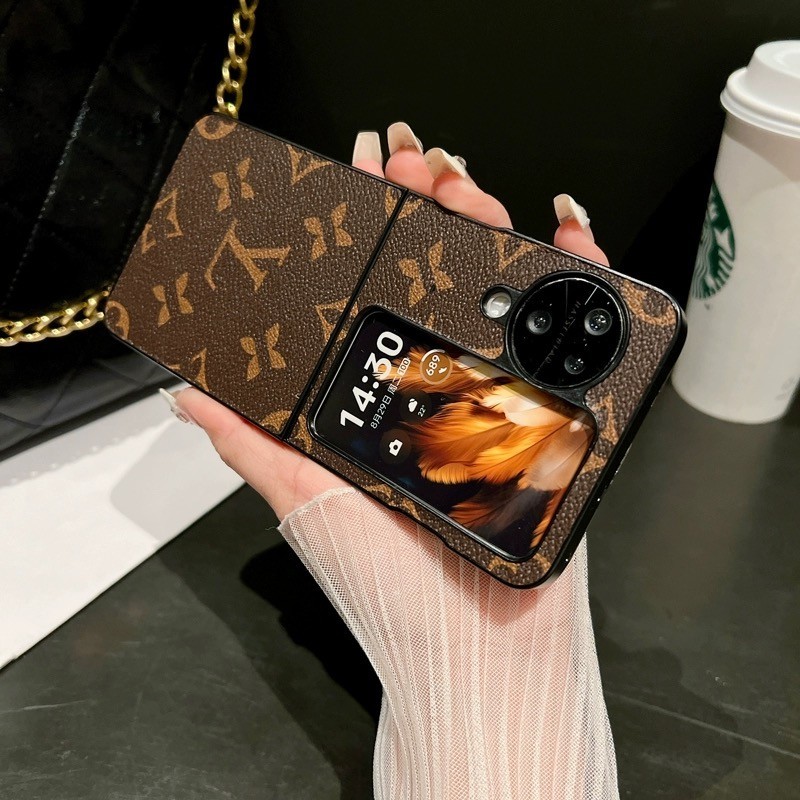 Ốp điện thoại gấp thiết kế bằng da PU cổ điển cao cấp cho OPPO Find N3 Flip Casing cho OPPO Find N2 Flip Design Vỏ bảo vệ chống sốc
