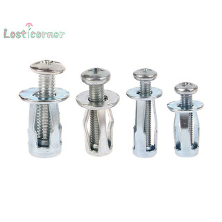 [Lostcorner] 10 Bộ M4 / M5 / M6 Jack Nuts Vít kim loại ô tô Hạt cánh hoa có vít cho da sắt tường rỗng [Mới]
