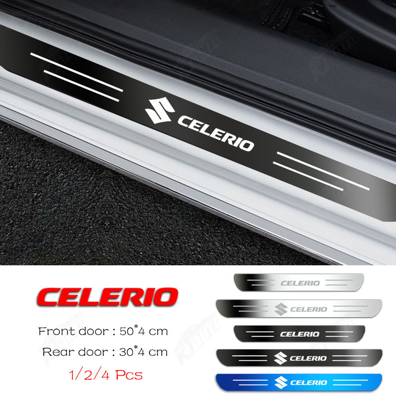✨Suzuki Celerio Cao Cấp Tùy Chỉnh Kim Loại Sill Bảo Vệ Chống Trầy Xước Chống Bụi Bẩn Thép Không Gỉ Bảo Vệ Cửa Xe Ô Tô Miếng Dán Trang Trí Phụ Kiện