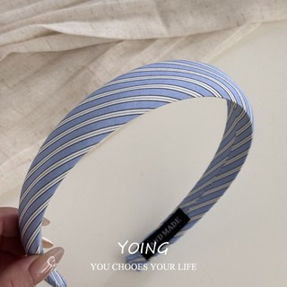 Yoing / Phiên Bản Hàn Quốc Sang Trọng Pinstripes Nhỏ Tươi Ren Tóc Vải Phụ Kiện Tóc