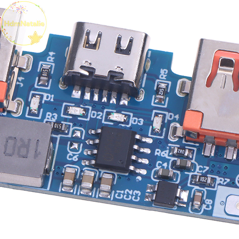 Hdmnatalie DIY Bo Mạch Chủ 5V 2.4A Micro Type-C Di Động Lithium Sạc Ban LED Dual USB 18650 Booster Module VN