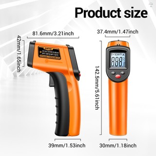 Hilivn) ANENG ANENG TH201 -50°C~400°C /-58°F~752°F Nhiệt kế hồng ngoại không tiếp xúc Nhiệt kế hồng ngoại Máy kiểm tra nhiệt độ kỹ thuật số cầm tay Nhiệt kế công nghiệp để nấu ăn nhà bếp Automot
