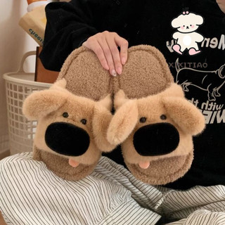Xixitiao Cotton Dép Chó Con Nam Nữ Thường Ngày Trong Nhà Ấm Áp Cặp Đôi