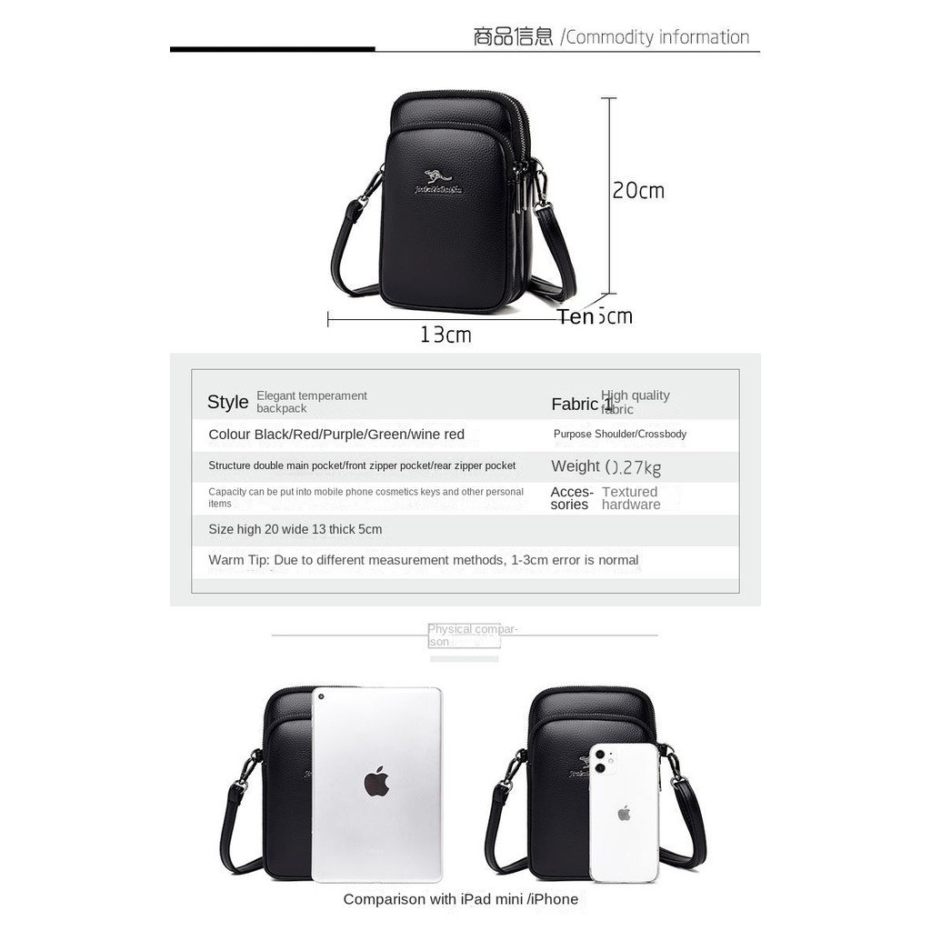 New Women's Genuine Leather Phone Bag, Ladies' Crossbody Small Bag, Trendy High-End Fashion Cowhide Waist Bag, Casual Versatile