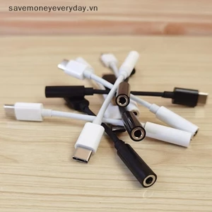 Bộ chuyển đổi cáp tai nghe Type-C sang 3,5 mm Type C Nam sang 3,5 giắc cắm âm thanh AUX [vn]