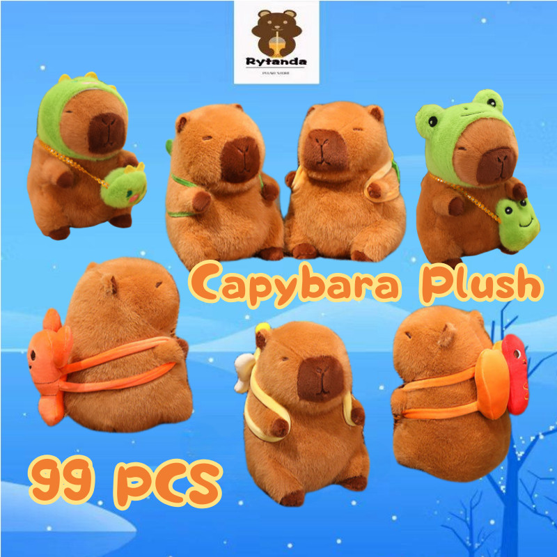 Kawaii Capybara Đồ Chơi Sang Trọng Ba Lô Vui Nhộn Capybara Plushie Búp Bê Chip Dễ Thương Trái Cây Capybara Đồ Chơi Nhồi Bông Phòng Ngủ Trang Trí Máy Tính Để Bàn Mềm Mại Cho Bé Làm Dịu Búp Bê Quà Tặng Sinh Nhật Trẻ Em Đổi Quà Tặng Quà Tặng