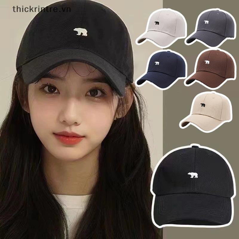 THI Bóng Chày Mùa Xuân Mới Mùa Hè Chắc Chắn Sunhat Thêu Gấu Bắc Cực Nam Nữ Cotton Snapback Mũ Thời Trang Tấm Che VN