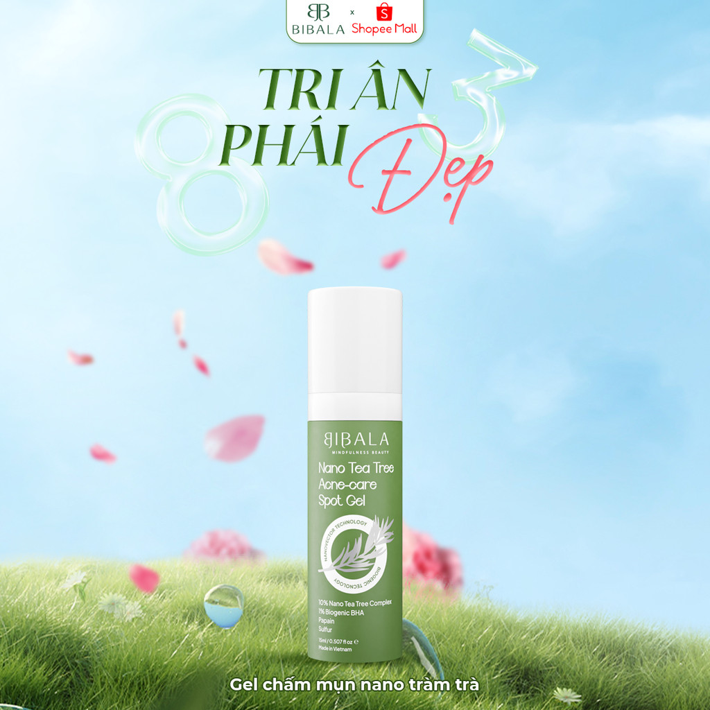 Ảnh GEL chấm mụn Tràm Trà làm dịu, giảm sưng tấy, ngăn mụn mới, ngừa sẹo NANO TEA TREE ACNE-CARE SPOT GEL 15ML BIBALA 2