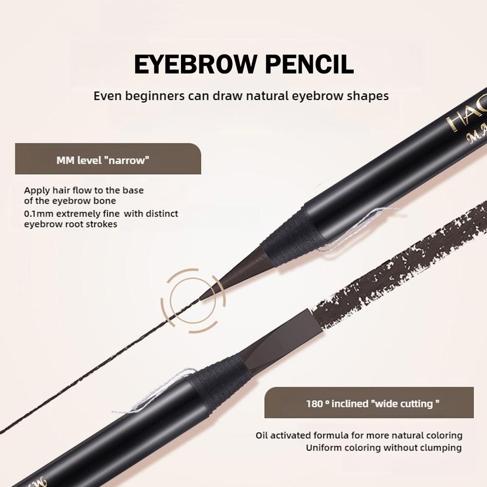 Tự Động Xoay Bút Lông Mày Brow Tint Đầu Trang Điểm Mắt Đôi Bút Chì Lông Mày Tam Giác L4j3