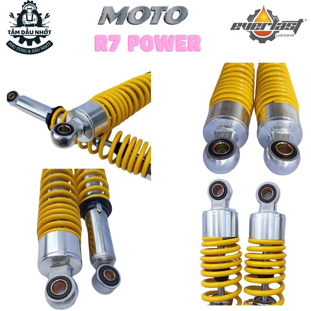 [Combo] 2 Lon Dầu Nhớt MOTO R7 10W40 0.8L, Tặng 1 cặp phuộc NICE thái