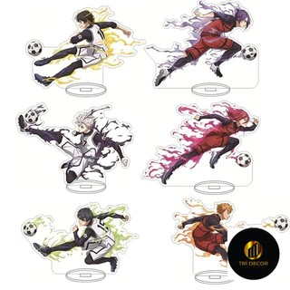 Mô hình Standee Blue Lock Isagi Nagi Reo Meguru Chigiri Rin Kunigami Sae c12 Phụ kiện trang trí để bàn góc học tập