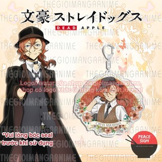 (MŨ VIỀN HOA) Móc khóa BUNGOU STRAY DOGS Văn Hào Lưu Lạc mica acrylic anime chibi dễ thương xinh xắn