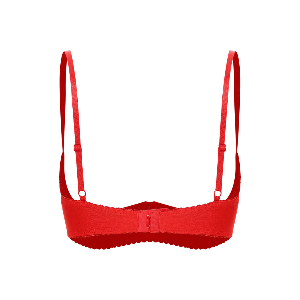 YOOJOO Nữ Lấp Lánh Kim Cương Giả Áo Ngực Quần Lót Có Thể Điều Chỉnh Spaghetti Dây Underwire Nửa Cốc Đẩy Lên Balconettes Quần Lót