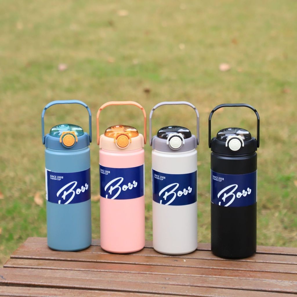 [Đơn 85k Nhận Quà] Bình giữ nhiệt inox 316 Boss1200ml giữ nhiệt lâu có quai xách, thiết kế đơn giản