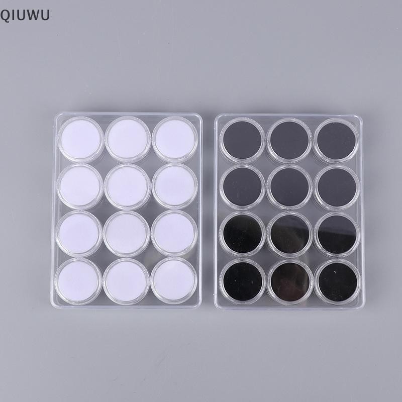 QIUWU Trong Suốt Tròn Đá Quý Hiển Thị Bộ Sưu Tập Hộp Bảo Quản Trang Sức Đá Quý Rời Hộp Đựng Bình Tổ Chức Khay Có Nắp.