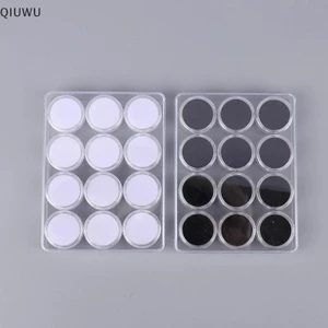 QIUWU Trong Suốt Tròn Đá Quý Hiển Thị Bộ Sưu Tập Hộp Bảo Quản Trang Sức Đá Quý Rời Hộp Đựng Bình Tổ Chức Khay Có Nắp.