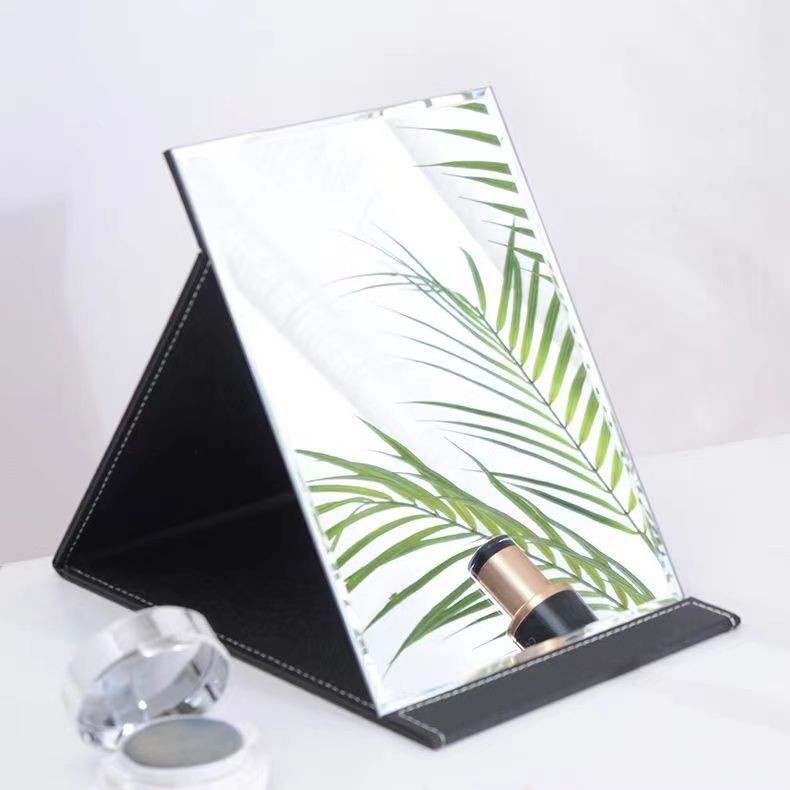 ☀Gương trang điểm gập lại để bàn dày dạn, độ phân giải cao, gương thời trang đơn giản, gương trang điểm di động cho sinh viên ZUUP