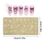 Tấm dập móng tay hình chữ nhật vàng 12x6cm Nơ hình bướm Thiết kế pháo hoa Mẫu nghệ thuật làm móng để trang trí móng tay DIY {VN}