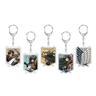Tấn Công Titan Eren Shingeki no Kyojin Levi Ackerman Anime Acrylic Mặt Dây Chuyền Móc Khóa Bộ Sưu Tập Cosplay Quà Tặng