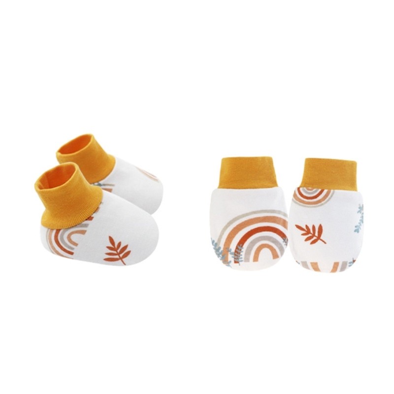 DY Scratch Mittens Tất Bộ Găng Tay Trẻ Tập Đi Găng Tay Cotton Găng Tay Giày