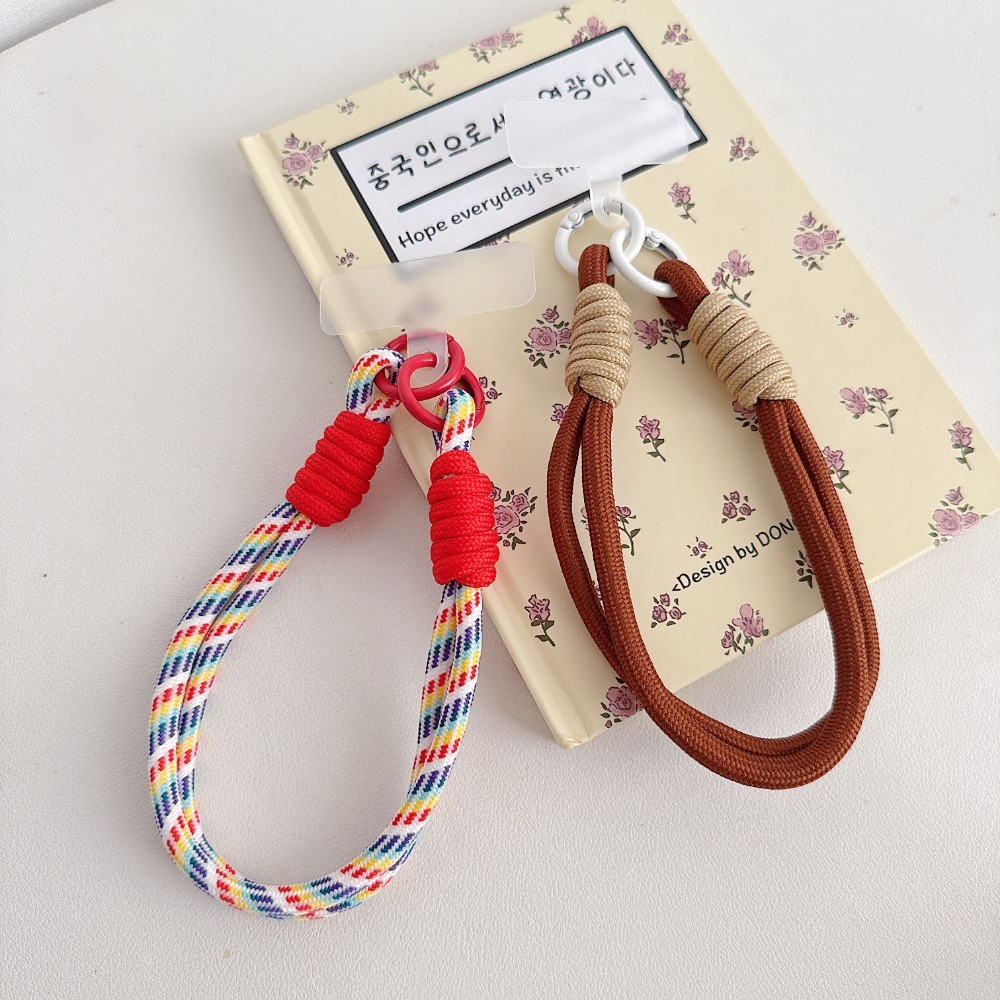 Mùa Hè Nhỏ Màu Tươi Va Chạm Dệt Handmade Dây Nylon Thích Hợp Cho Vỏ Điện Thoại Di Động Cổ Tay Chống Mất Dây